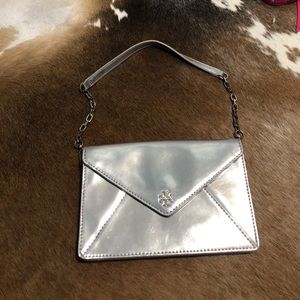 Tory Burch silver purse